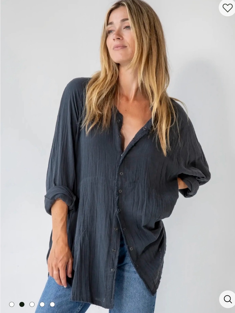 Gauze oversized top sz S